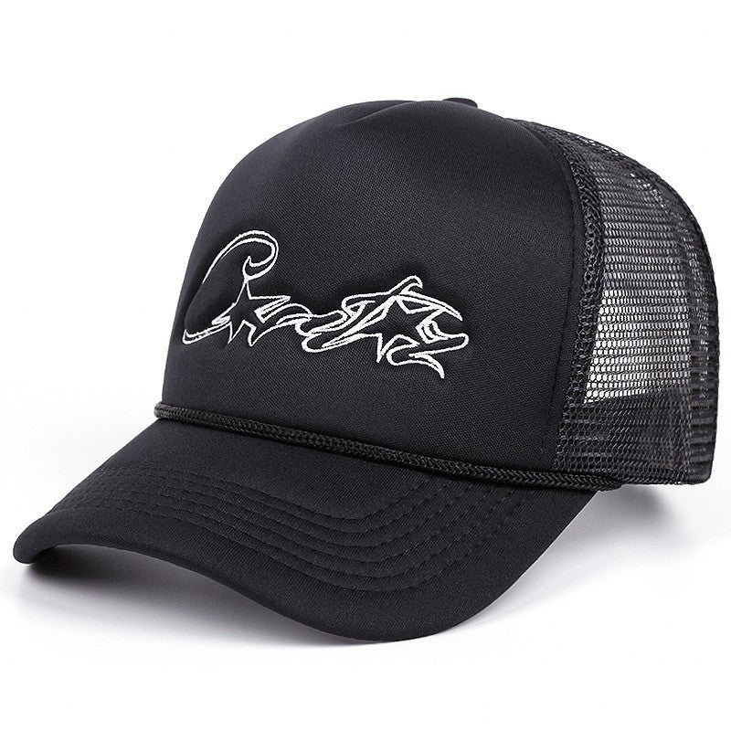 Matching Couple Embroidered Mesh Baseball Cap Breathable Sun Hat