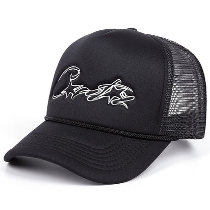 Matching Couple Embroidered Mesh Baseball Cap Breathable Sun Hat