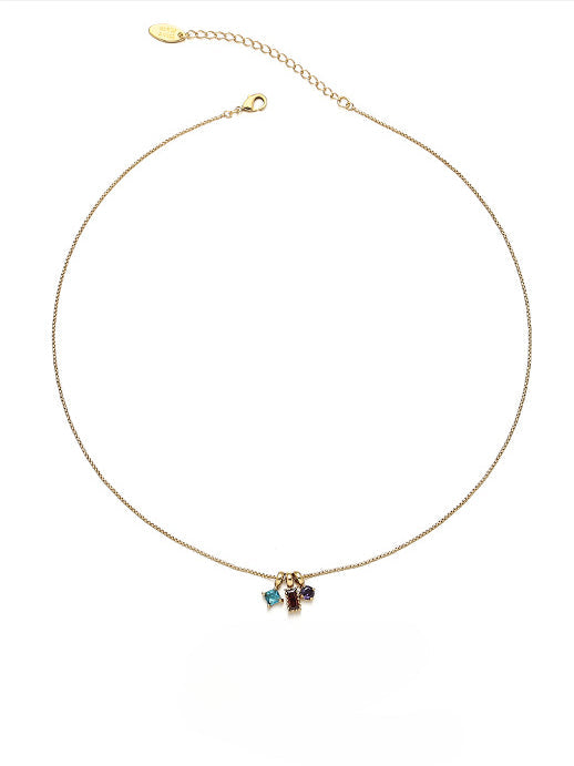 Elegant Colourful Diamond Necklace