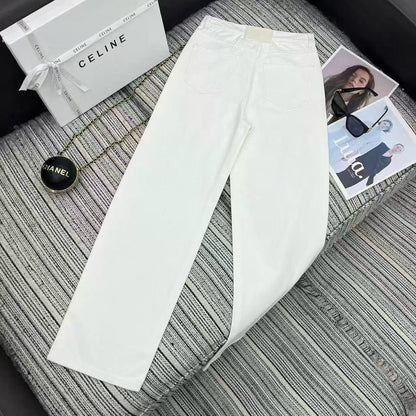Celine 2026 Boyfriend Jeans 001 White Cotton