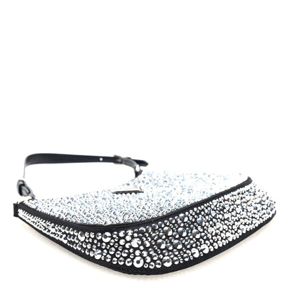 Satin Crystal Cleo Adjustable Strap Shoulder Bag Metal