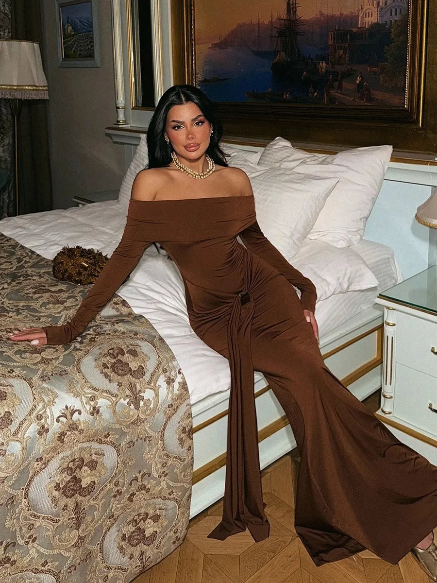 Peyton Maxi Dress In Brown