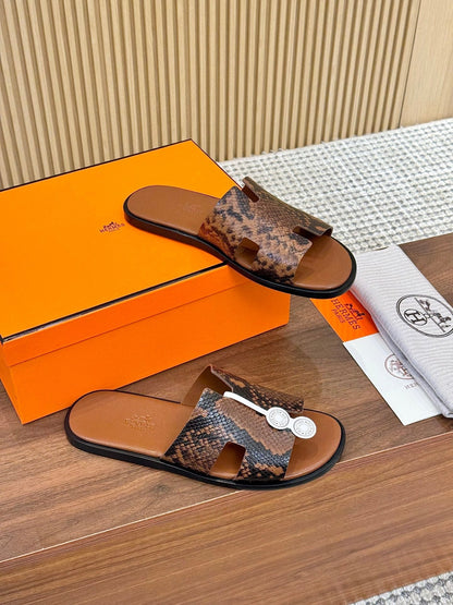 HM Izmir Sandal Brown Rose Leather 294344