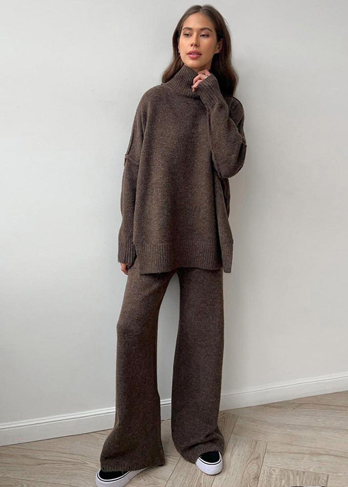 Oversized Knit Sweater and Pants Set in Soft Knit