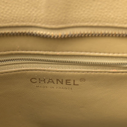 Caviar Quilted Medallion Tote Beige