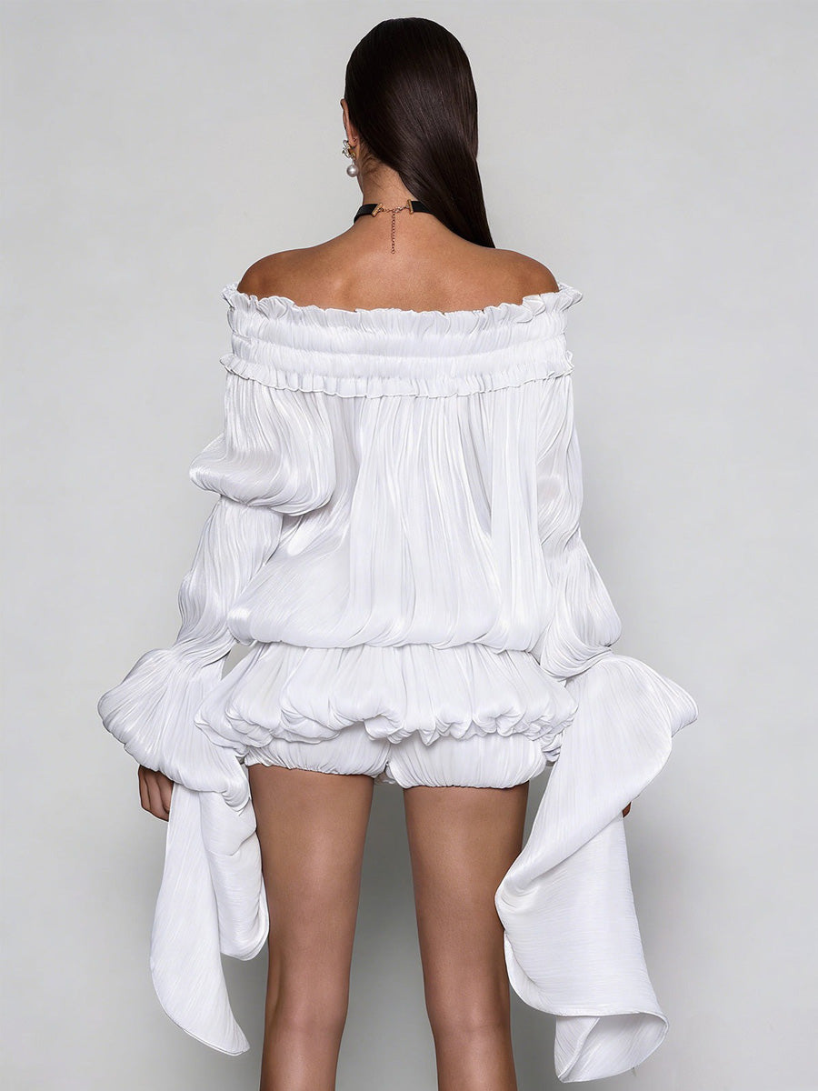 Karina Off Shoulder Ruched Dress Set
