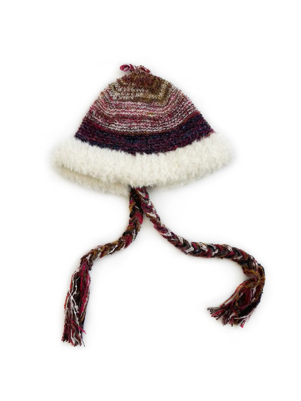 Haila - Rainbow Colorblock Knit Earflap Beanie