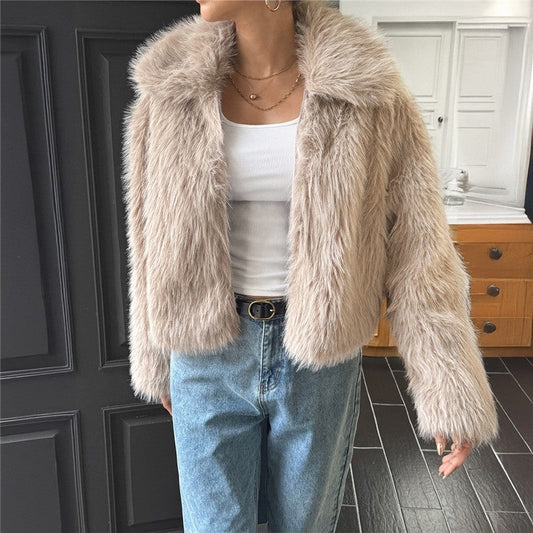 Loose Solid Color Long Sleeve Cardigan Coat
