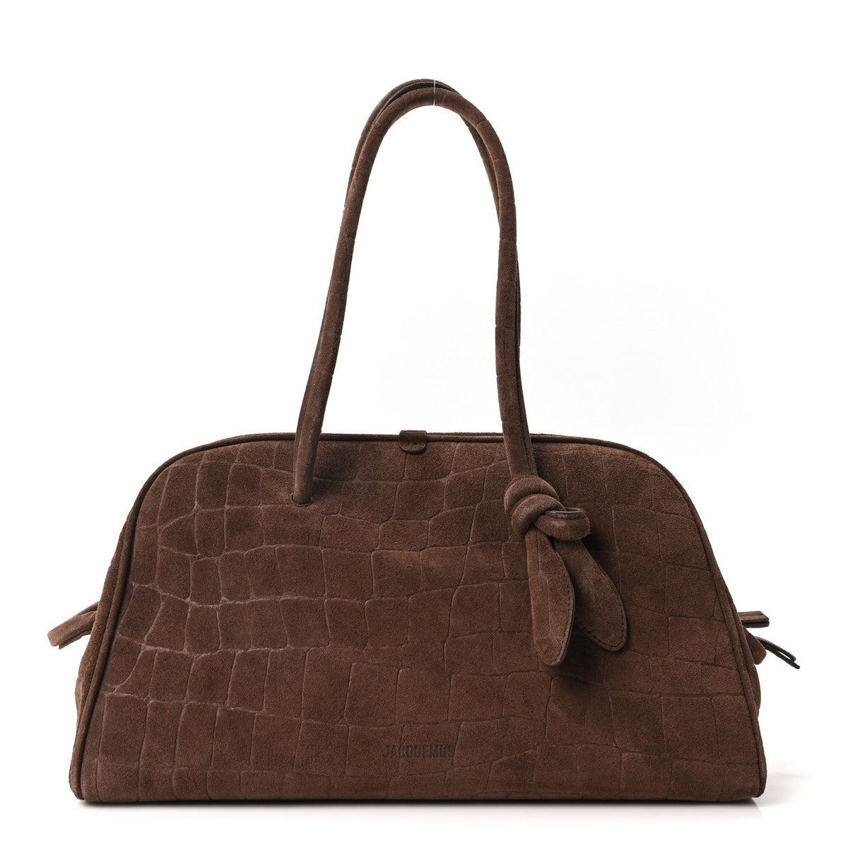 Suede Crocodile Embossed Le Turismo Dark Brown