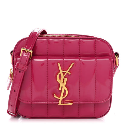 Patent Matelasse Monogram Toy Vicky Camera Bag Freesia