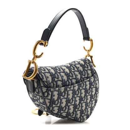 Oblique Mini Saddle Bag Blue