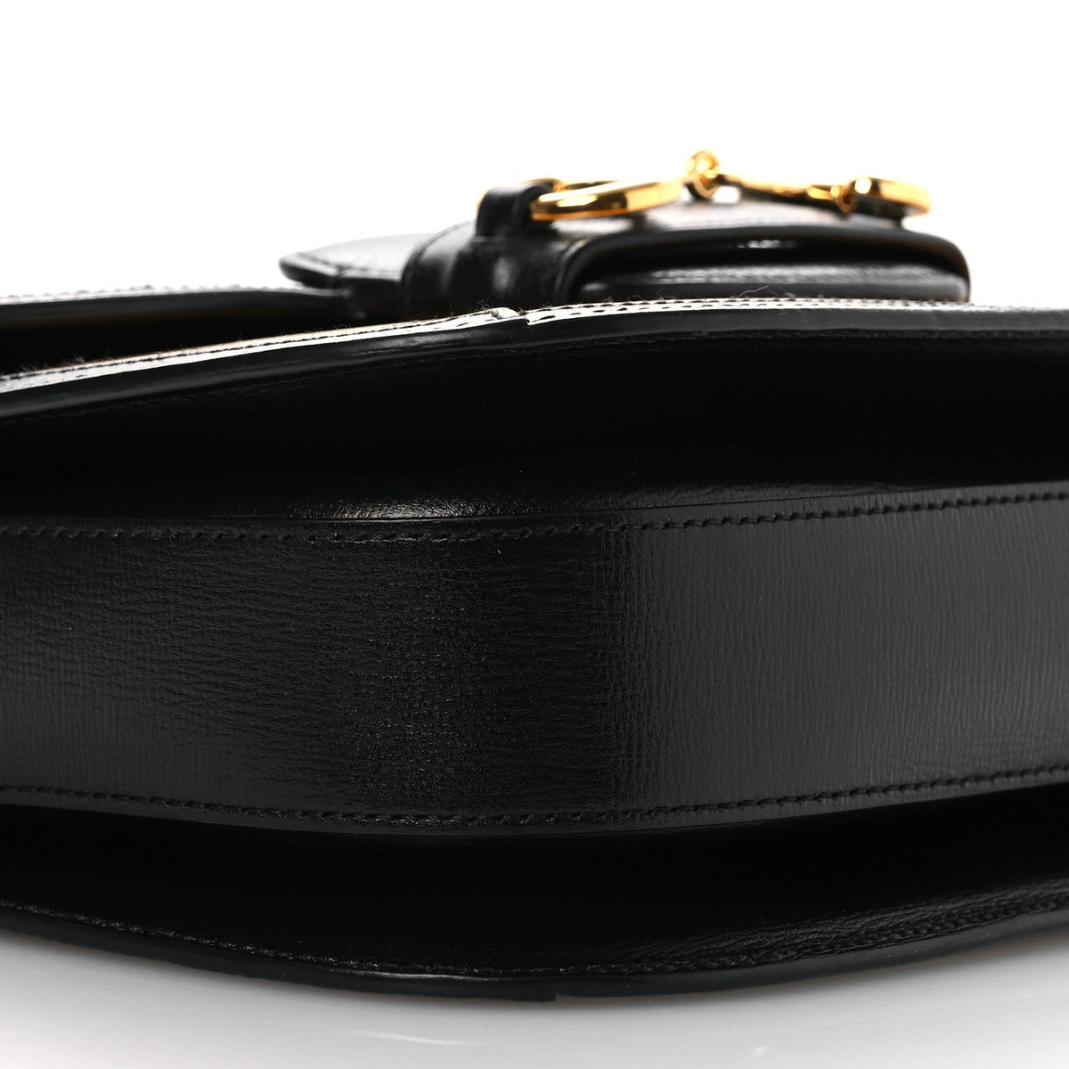 Azalea Calfskin Tri-Color Horsebit 1955 Shoulder Bag Mystic White Sun Oil Black