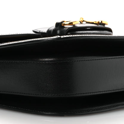 Azalea Calfskin Tri-Color Horsebit 1955 Shoulder Bag Mystic White Sun Oil Black