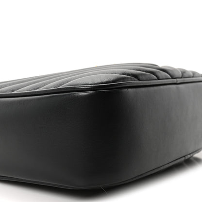 Calfskin Matelasse Monogram Lou Camera Bag Black