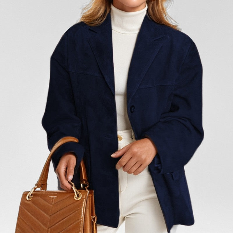 Vintage Loose Fit Long Sleeve Blazer Jacket Coat