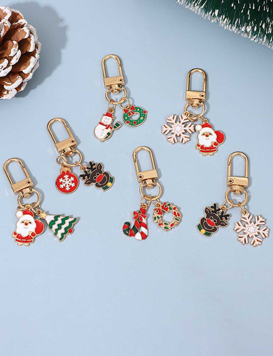 Christmas Theme Cute Reindeer Metal Bag Charm