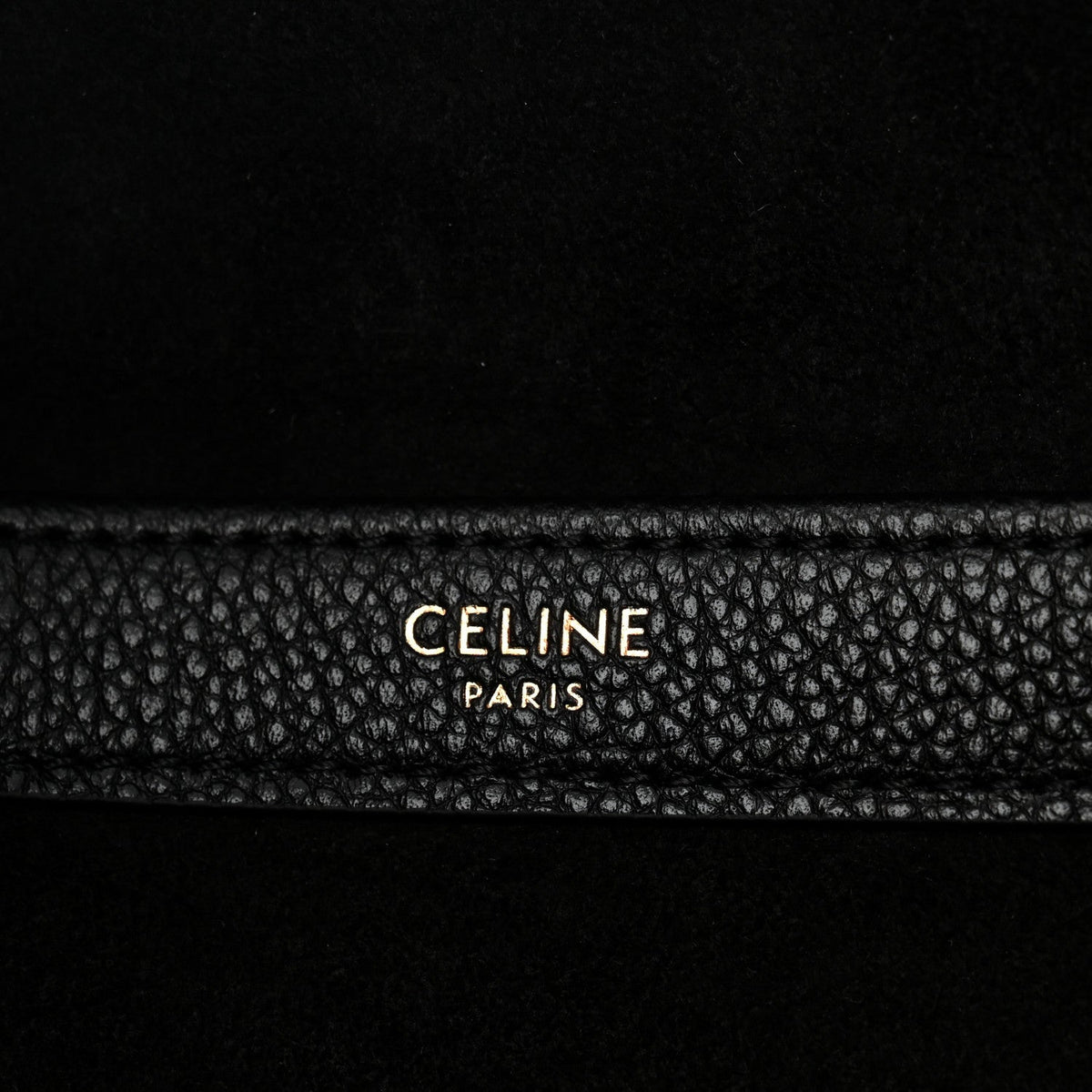 Calfskin Cuir Triomphe Cabas Drawstring Black
