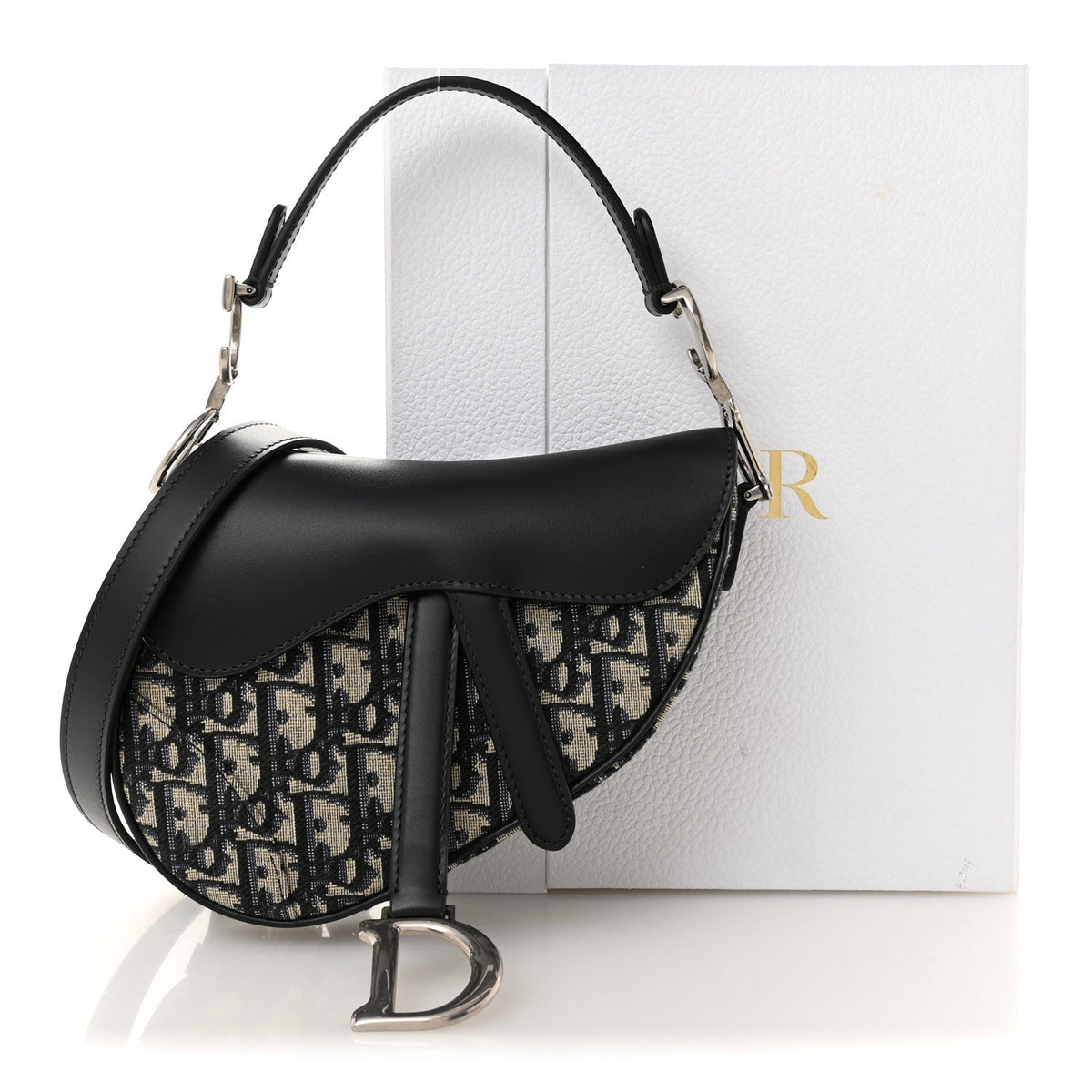 Oblique Mini Saddle Bag With Strap Blue