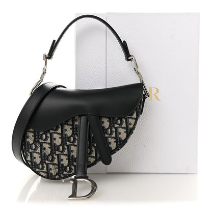 Oblique Mini Saddle Bag With Strap Blue
