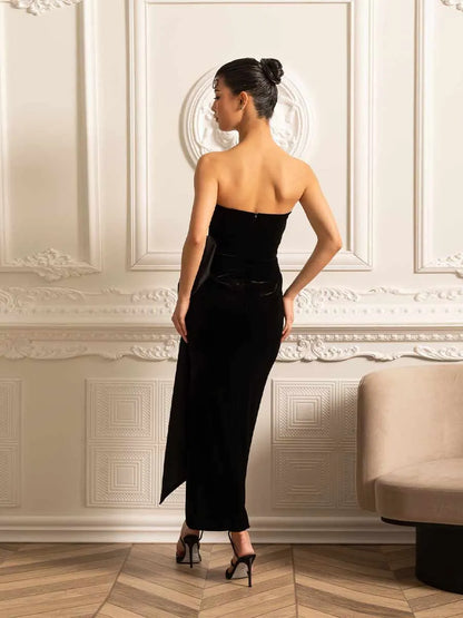 Veda Elegant Strapless Maxi Dress