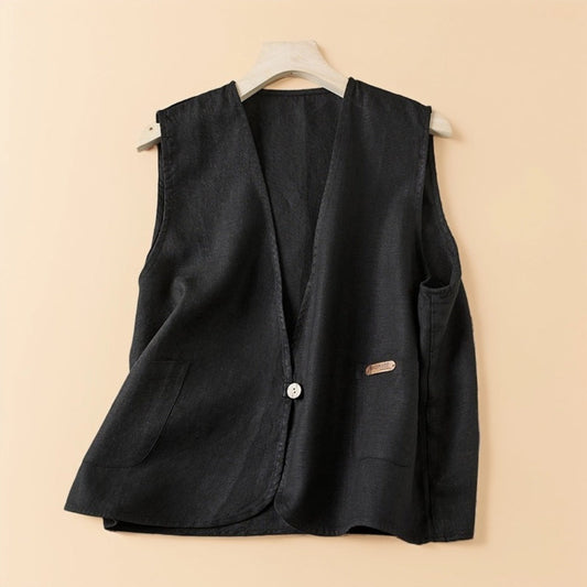 Crosa - Solid Color Sleeveless Vest – Minimalist Summer Layer