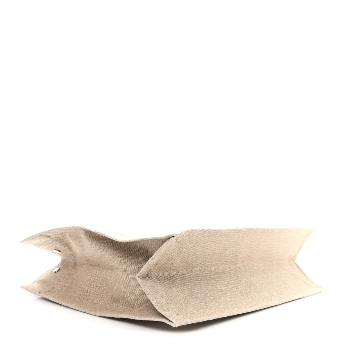 Linen Calfskin Rive Gauche Tote Optic White
