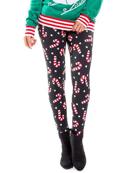 Autumn Winter New Dress Christmas Dress Print Slim Leggings
