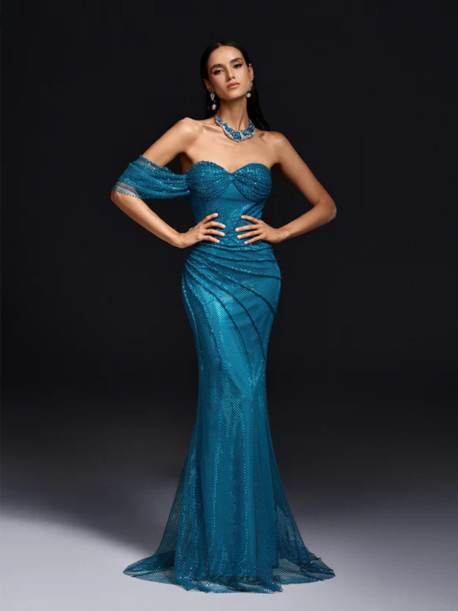 Nadia Maxi Dress In Teal