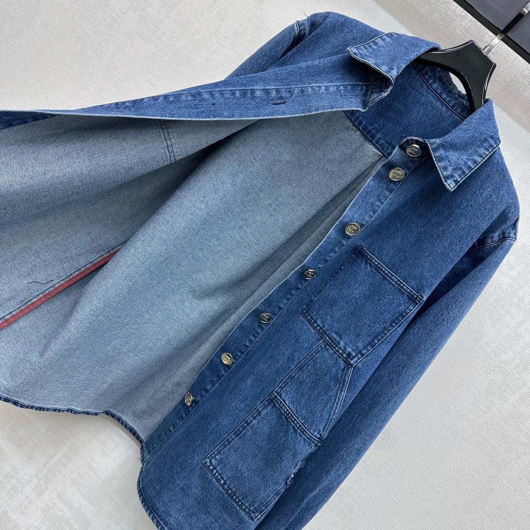 CC 26S Loose-fit Denim Jacket Indigo Blue Cotton Denim 350421