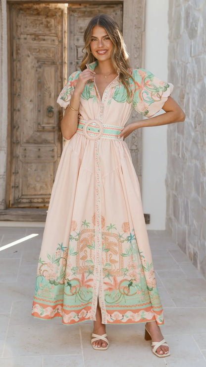 Natasha Maxi Dress - Aurora Print