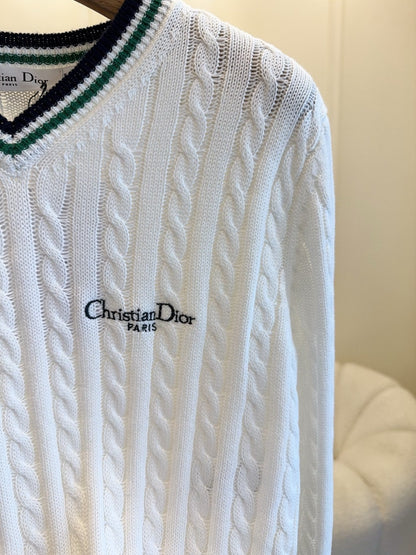 CD 25 Knitted Sweater White Wool 279005