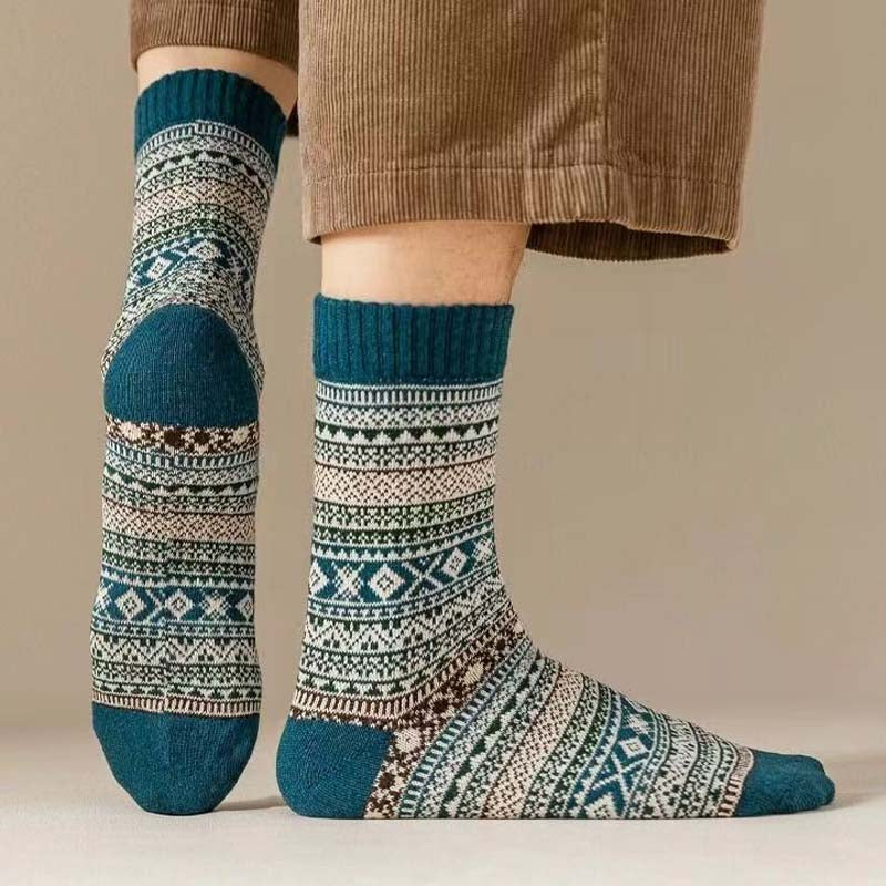 Vintage Casual Thicken Warm Crew Socks