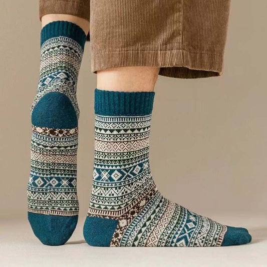 Vintage Casual Thicken Warm Crew Socks