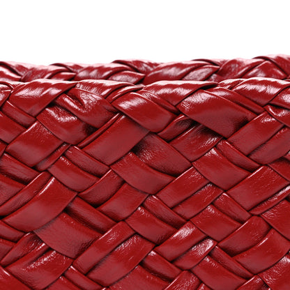 Calfskin Intrecciato Kalimero Cha-Cha Clutch Red