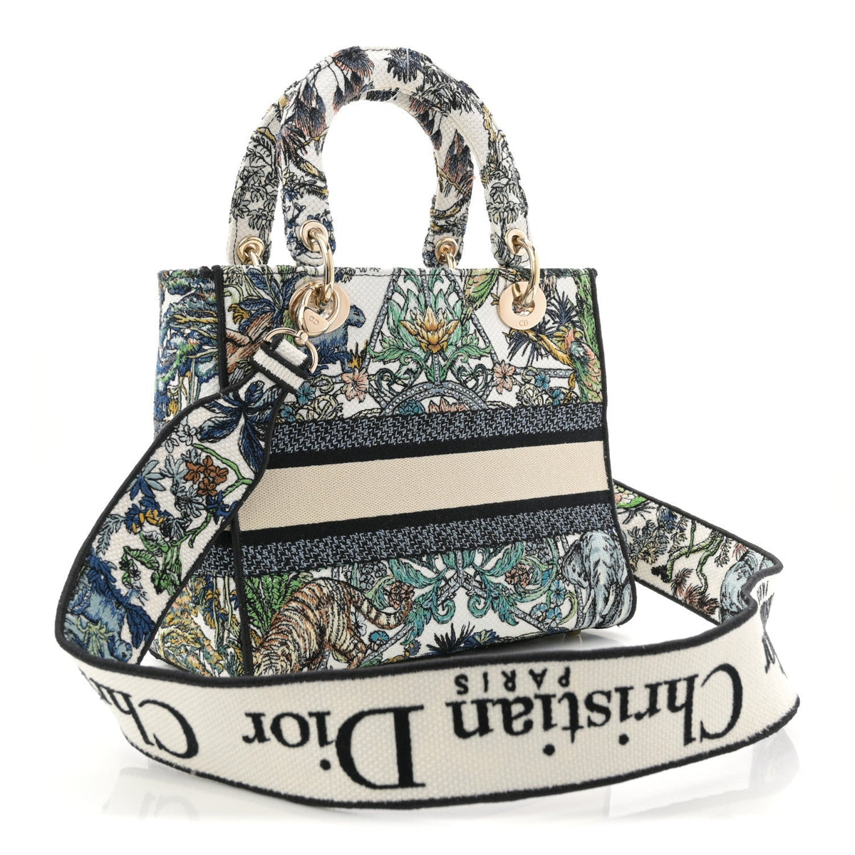 Canvas Embroidered Etoile de Voyage Medium Lady D-Lite Multicolor