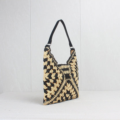 Crochet Granny Square Bag High Capacity Woven Bag