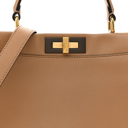 Vitello Seta Medium Peekaboo Iconic Satchel Cuoio