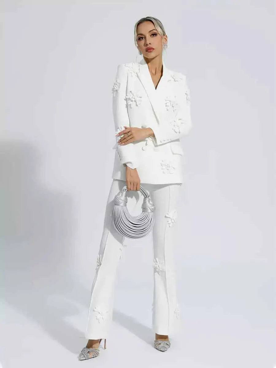 Heidi Jacquard Floral Suit Two Piece Set