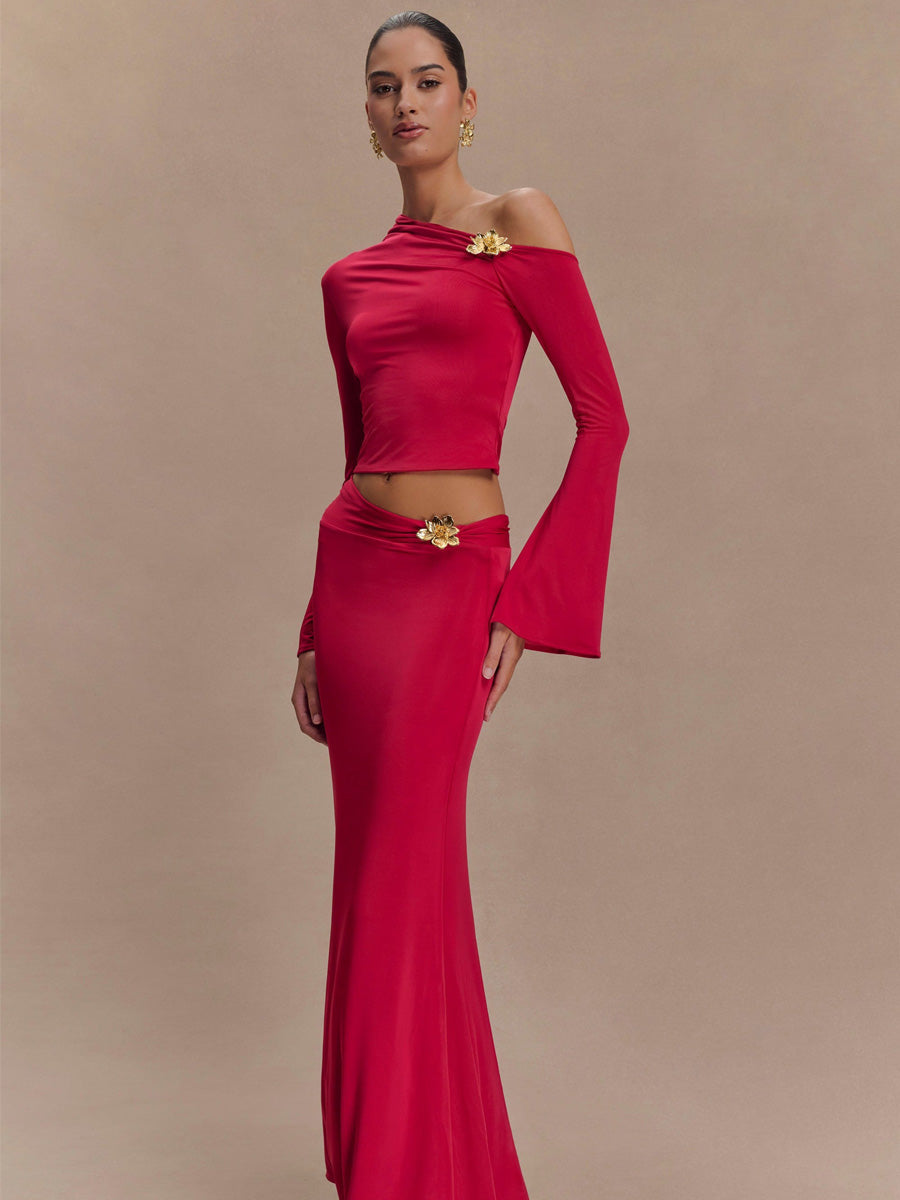 Juliana Asymmetrical Maxi Skirt Set