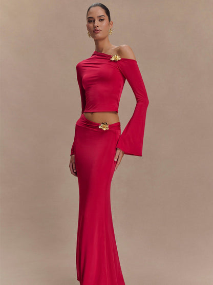 Juliana Asymmetrical Maxi Skirt Set