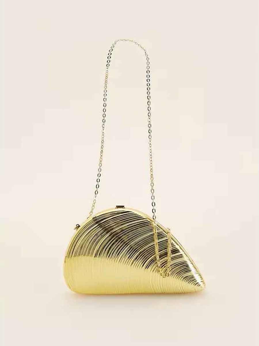 Chiara Metal Shell Shapped Clutch