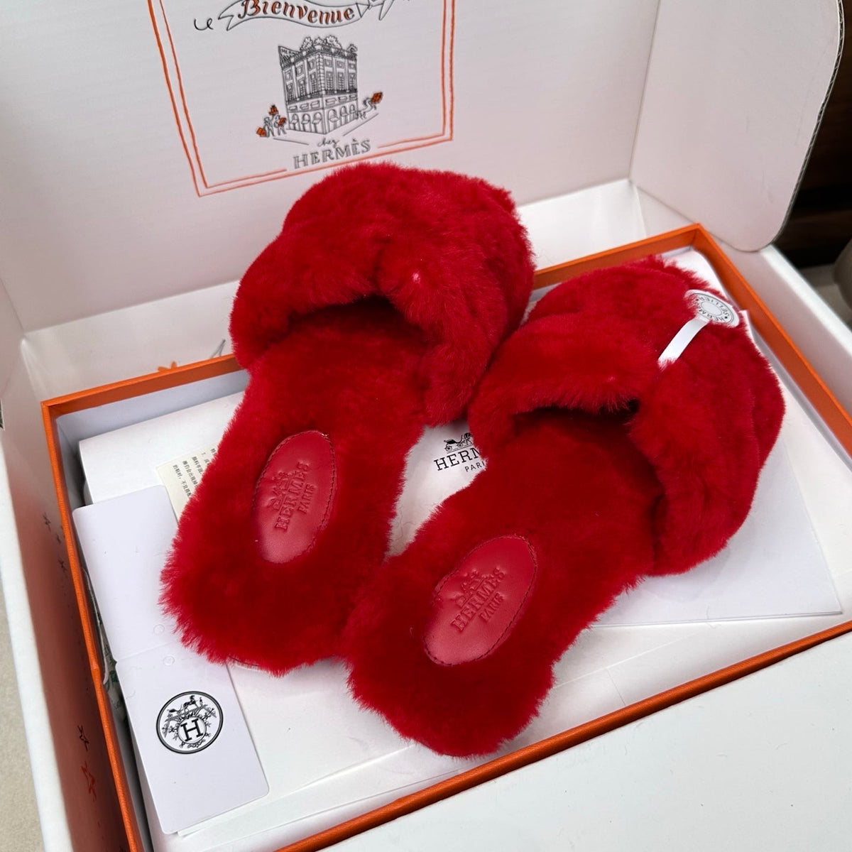 HM Oran Sandal Red Wool Velvet 598193