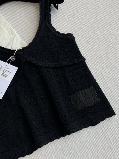 Chanel 25P Camisole Black Cashmere 220191