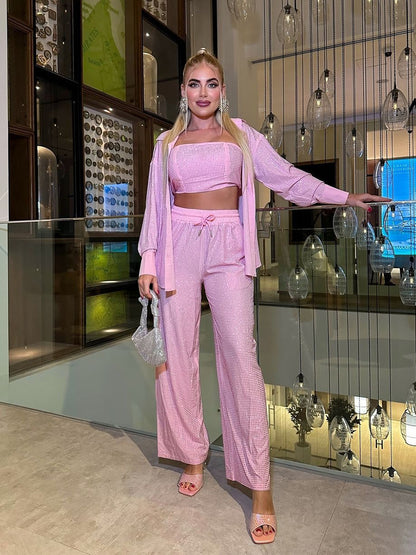 Jessamine Three-piece Suit In Pink