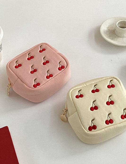 Square Cherry Sweet Cosmetic Bag