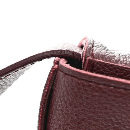 Grained Calfskin Maxi Intrecciato Cassette Crossbody Bag Bordeaux