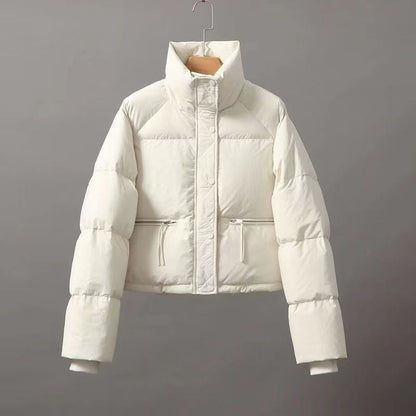 Solid Color Cotton Polyester Padded Jacket Stand Collar