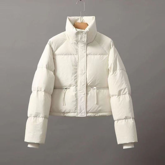 Solid Color Cotton Polyester Padded Jacket Stand Collar