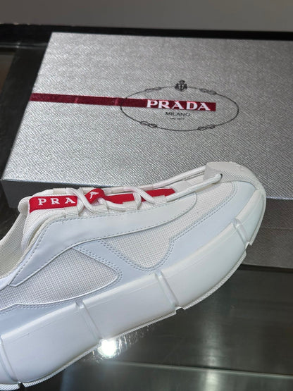 PRA AMERICA'S CUP SOFT RUBBER AND BIKE FABRIC SNEAKERS WHITE