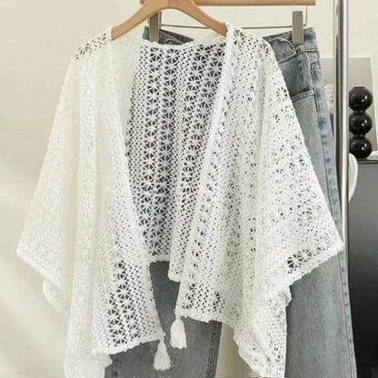 Crosa - Vintage Boho Knit Cardigan Cover-Up